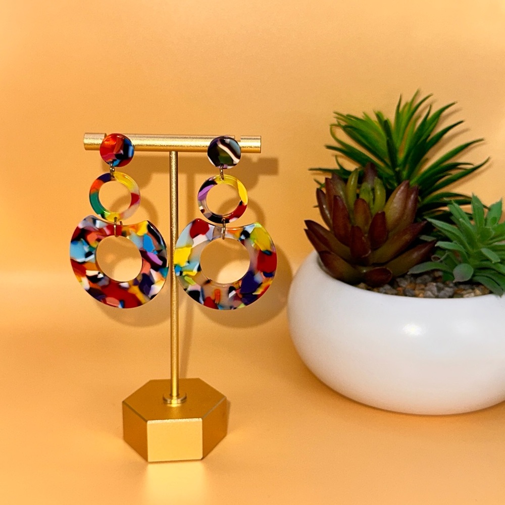 Confetti Hoop Earrings